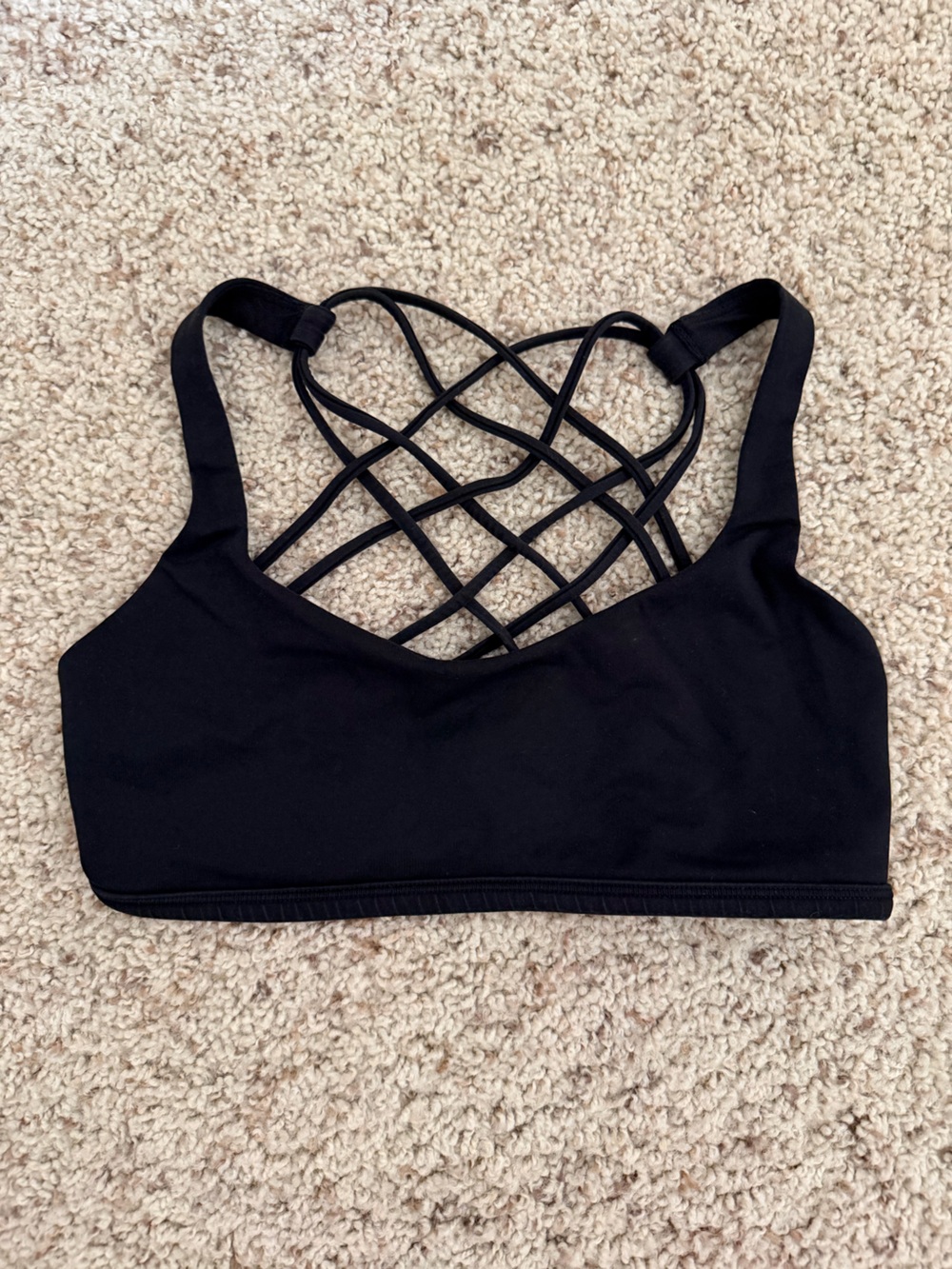 lululemon athletica Black Crisscross Back Sports Bra